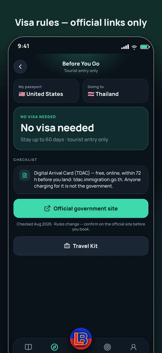 Visa rules with official links only